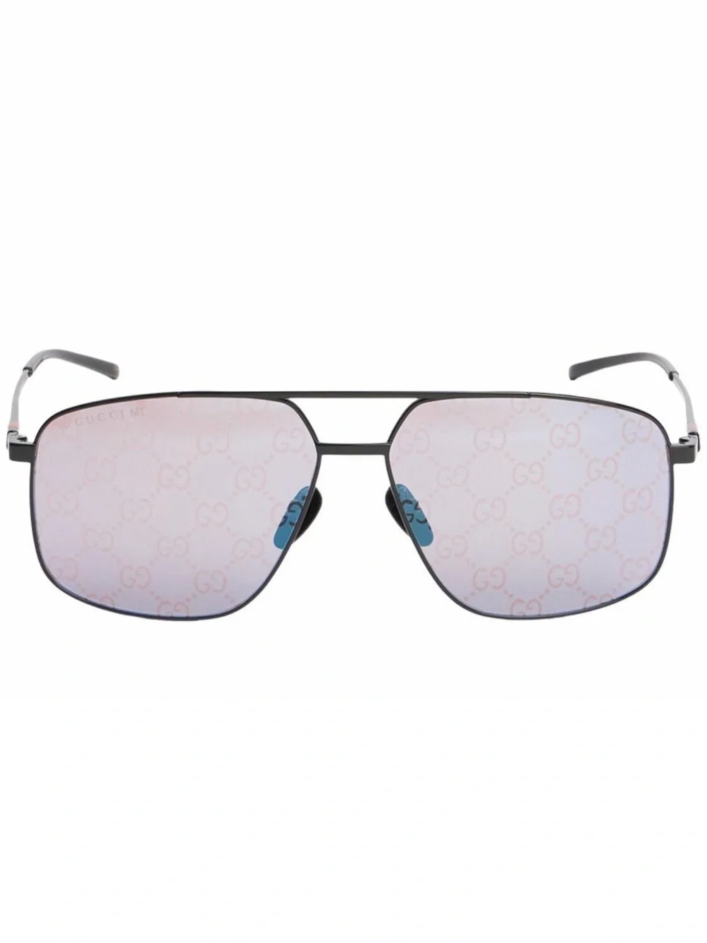 New Gucci GG1676S 005 Sunglasses Black Violet GG Monogram Mirror Authentic